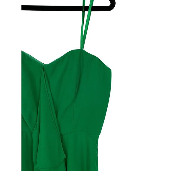 BCBGMaxazria Runway Serafina Dress Womens Sz 4 Malachite Green Hi Low Strapless - Picture 2 of 8